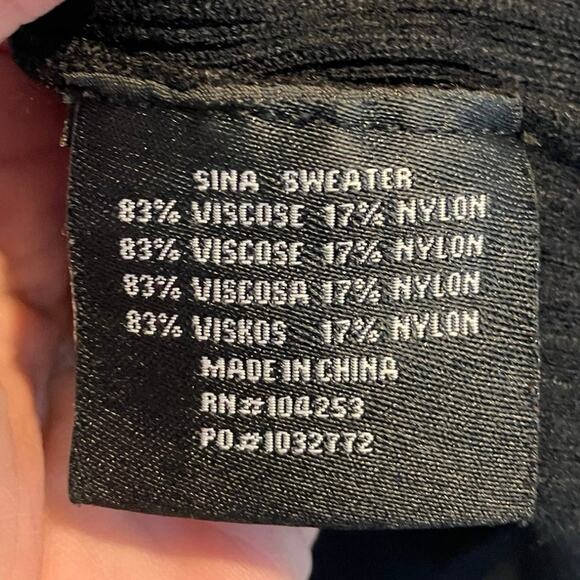 Horseware AA Platinum Ladies Sina Equestrian Viscose Sweater Black Red Size XS - Picture 9 of 9